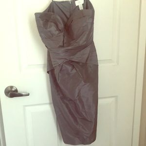 Strapless gray dress